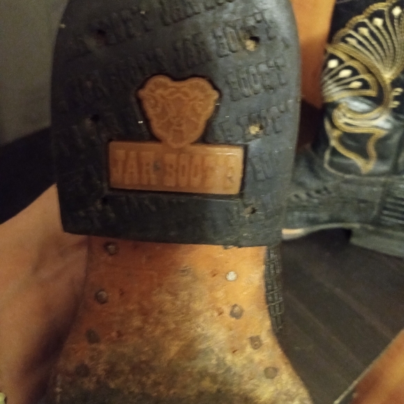 Black reptile print youth boots - Picture 5 of 6